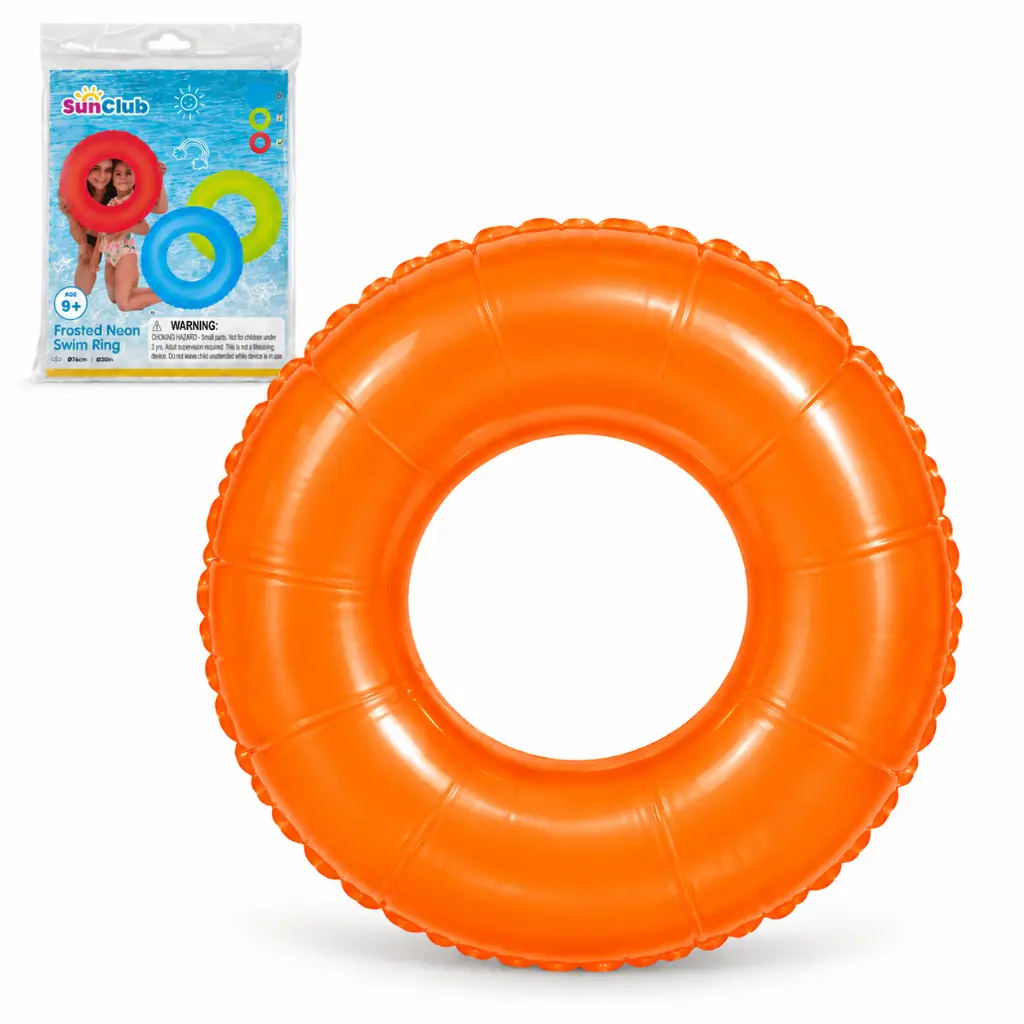 Flotador naranja con empaque SunClub.webp