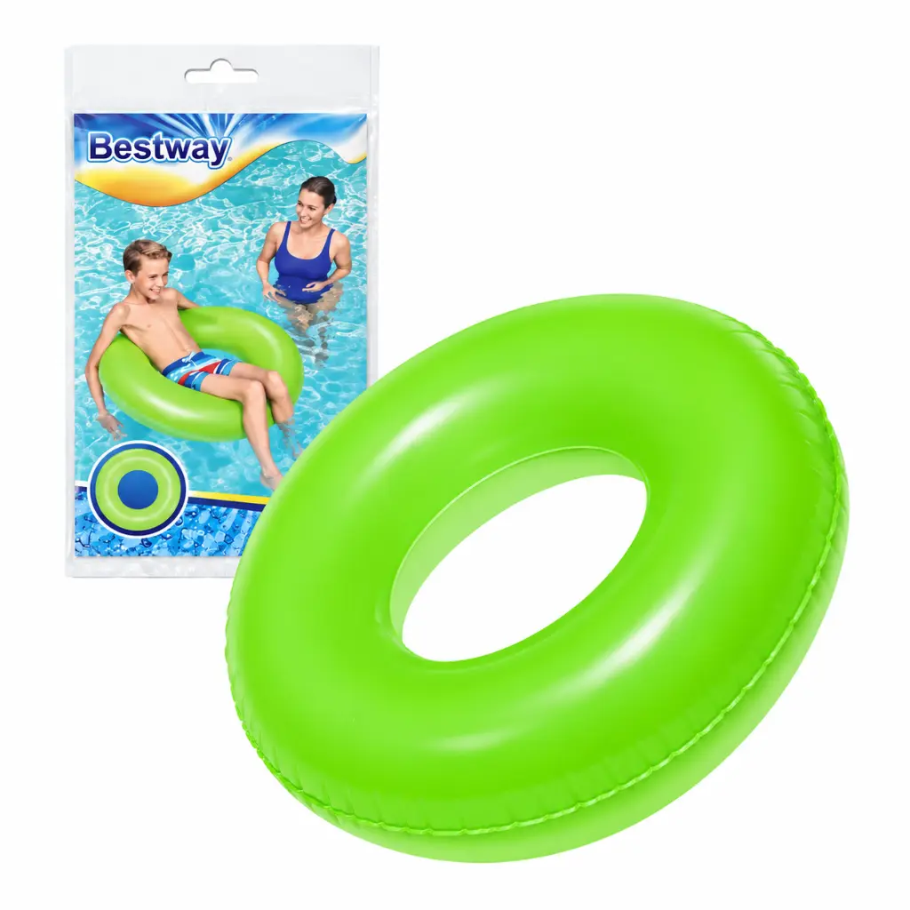 Flotador verde Bestway en estudio.webp