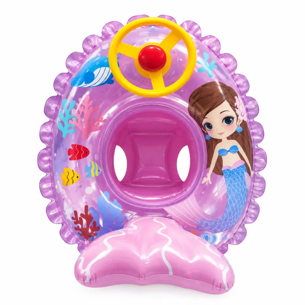 Flotador infantil de sirena colorido.webp