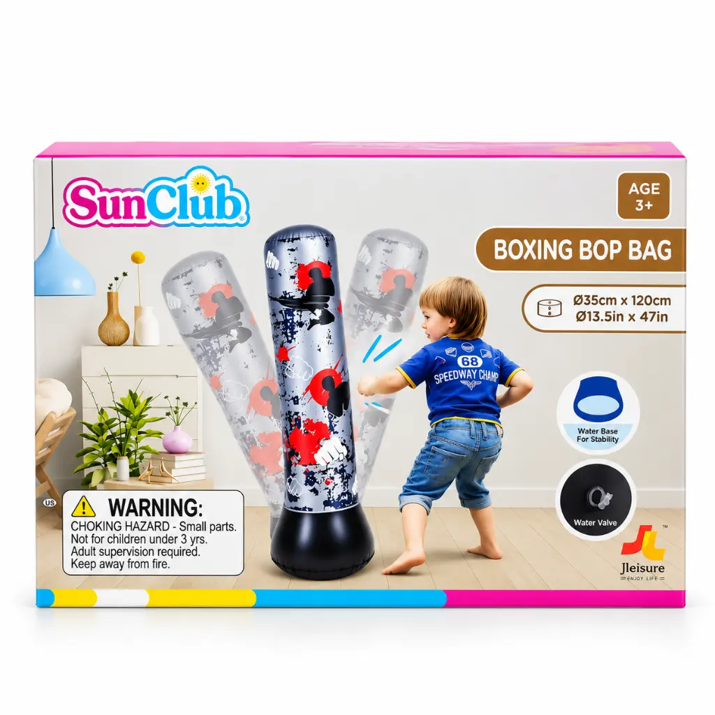 Caja de saco de boxeo infantil SunClub.webp