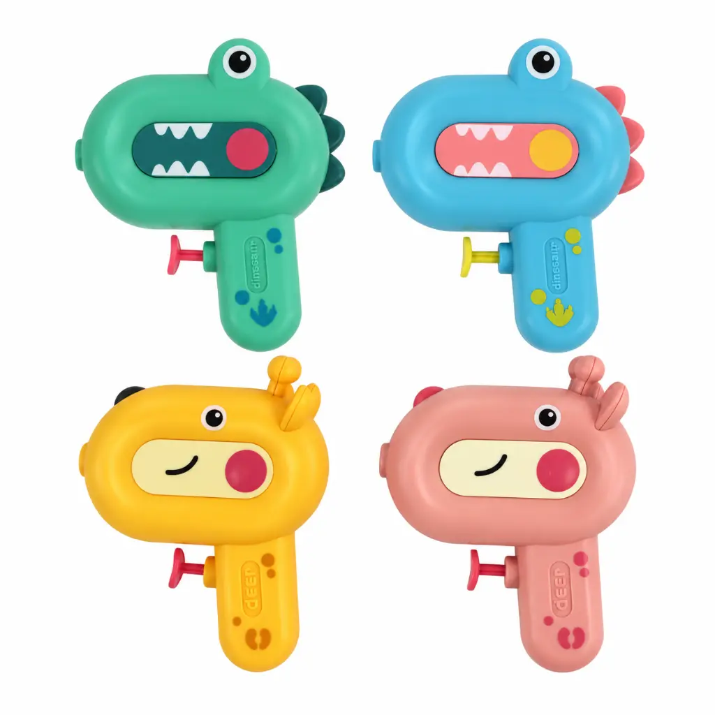 Cuatro Pistolas de Agua Dinosaurio Coloridas.webp