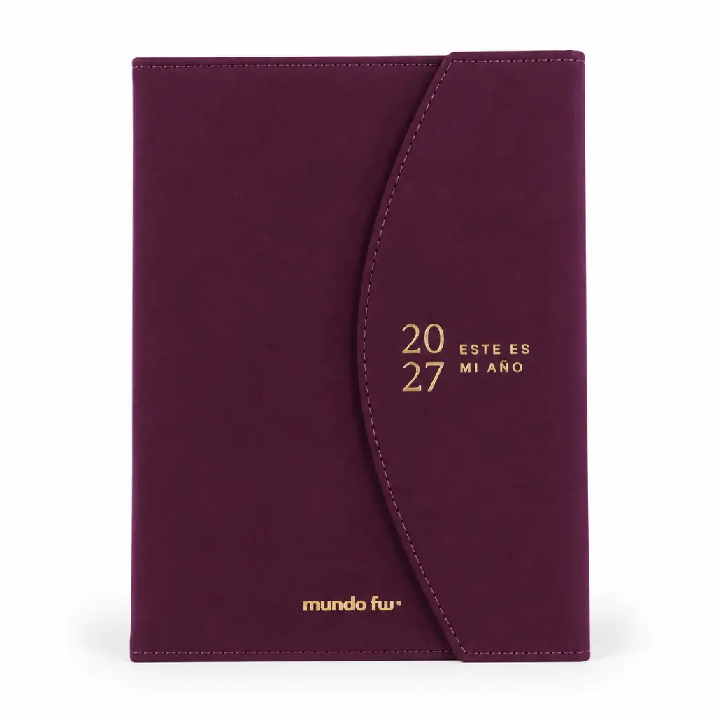 Agenda morada 2027 con estampado dorado.webp