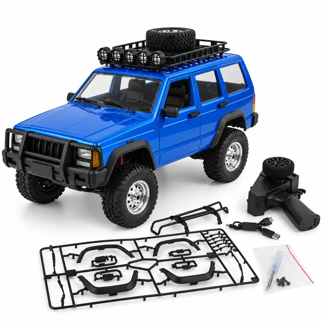 SUV todoterreno RC azul y accesorios (1).webp