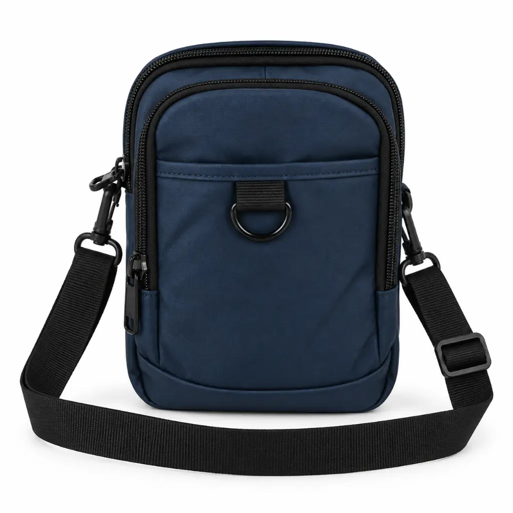 Bandolera compacta azul marino.webp
