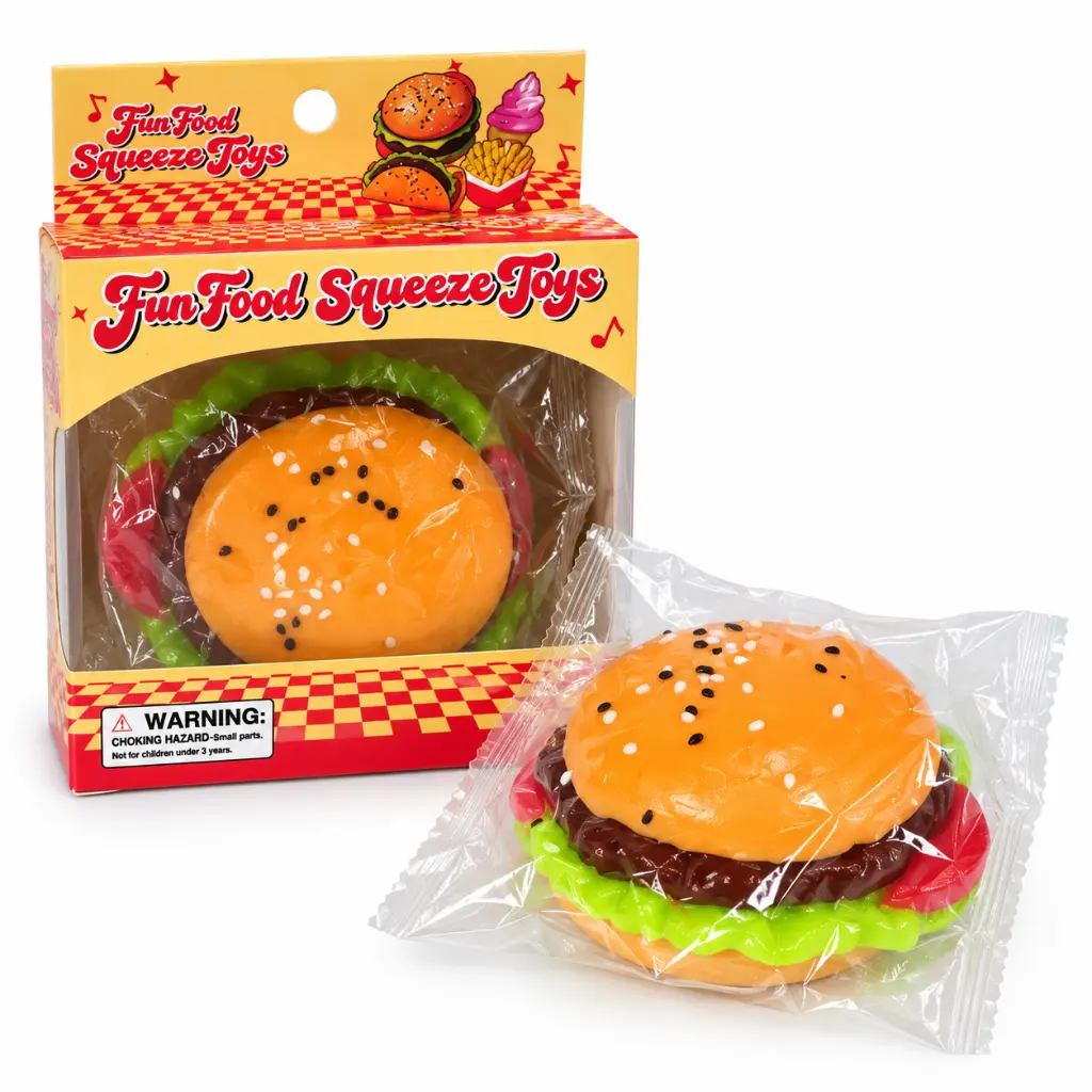 Juguetes hamburguesa Fun Food Squeeze Toys.webp