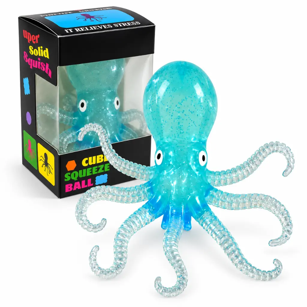 Juguete pulpo turquesa antiestrés.webp