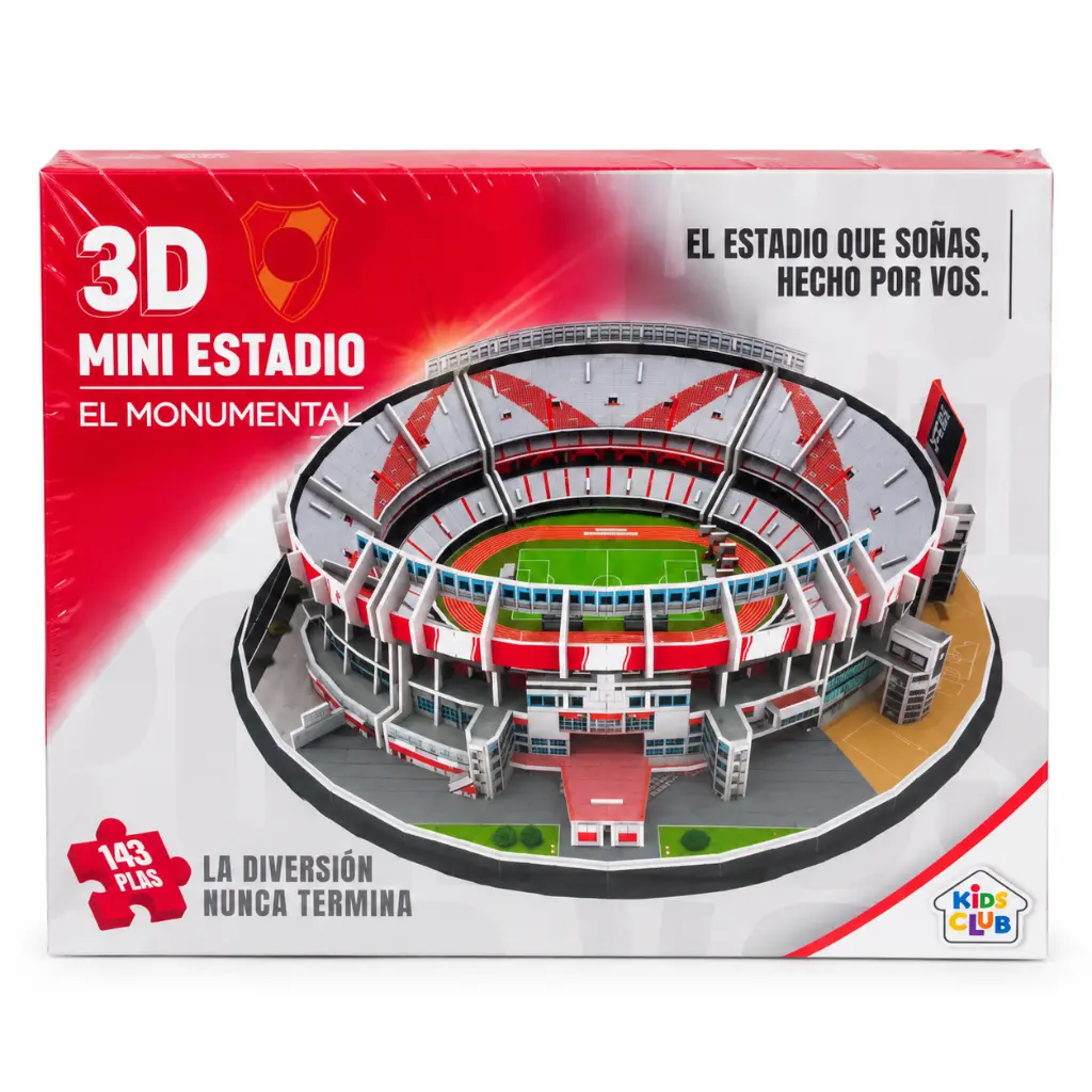Caja de Miniestadio 3D El Monumental.webp
