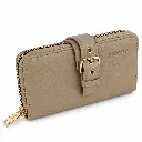 Billetera taupe AMAYRA con cierre dorado.webp