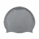 Gorro de natación gris sobre fondo blanco.webp