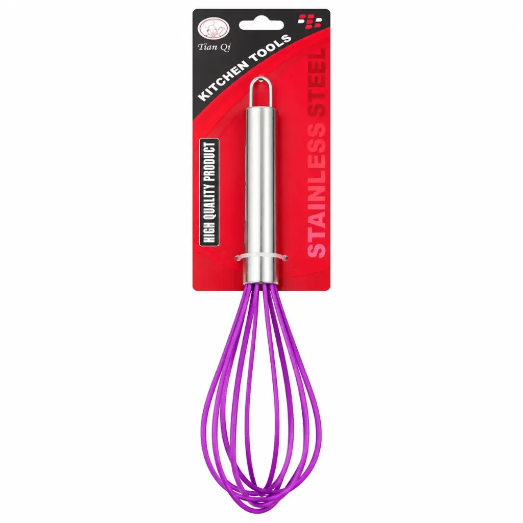 BATIDOR DE SILICONA C/ MANGO METALICO 25CM E/ CT ( CN18243 )
