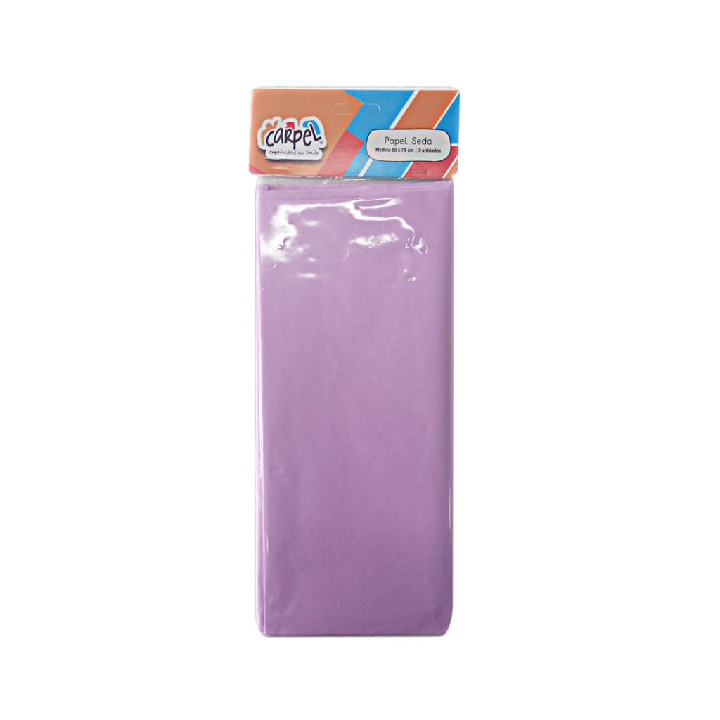 PAPEL SEDA LILA PASTEL 50CM X 70CM X5