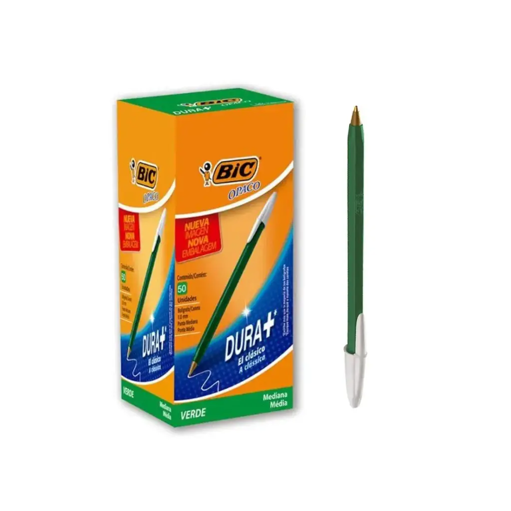 &BOLIGRAFO BIC OPACO VERDE 1MM