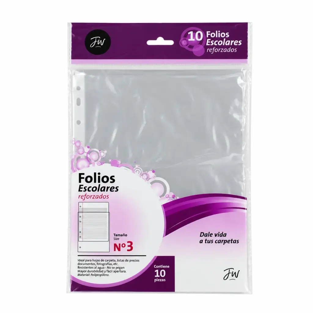 &FOLIOS FW N° 3 REFORZADOS X10 E/ BO ( 2251 )