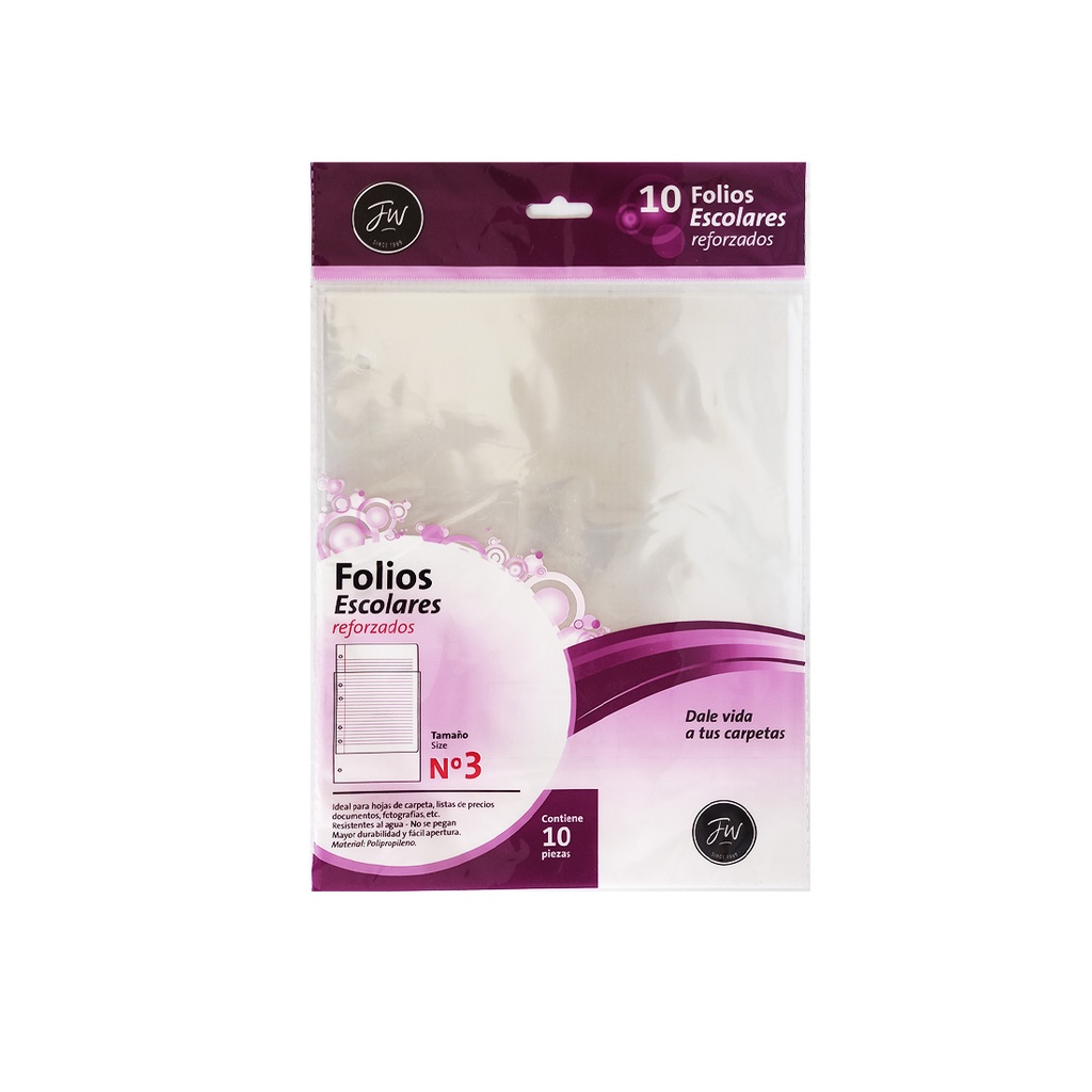 &FOLIOS FW N° 3 REFORZADOS x10 e/Bo ( 2251 )
