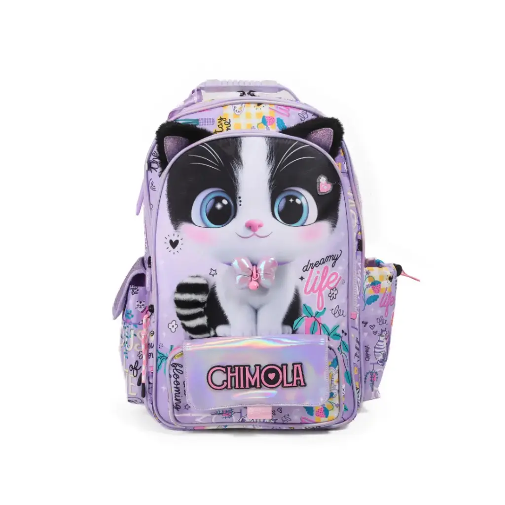 MOCHILA GATITO 4 CIERRES 40cm ( BT289 )