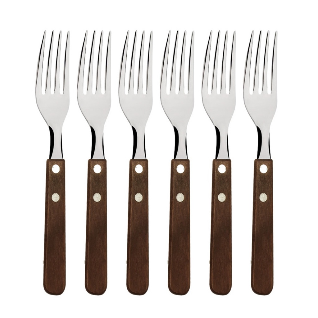 TENEDOR MANGO MADERA X6 E/ BO ( DL2922 / DL9958 )