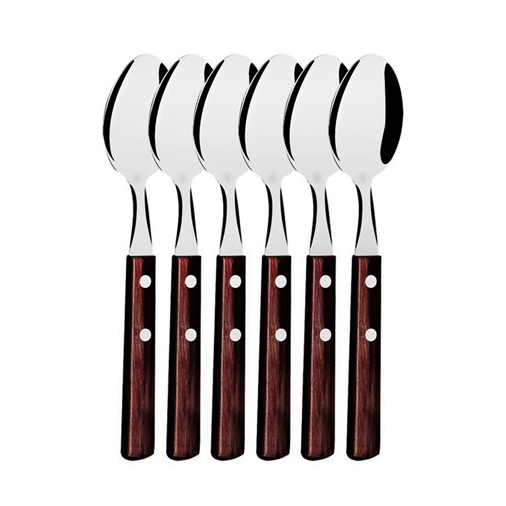 CUCHARA SOPERA MANGO MADERA X6 E/ BO ( DL2923 / DL9959 )