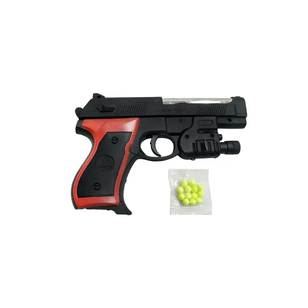 PISTOLA A BALINES C/ LASER 17cm e/Bo