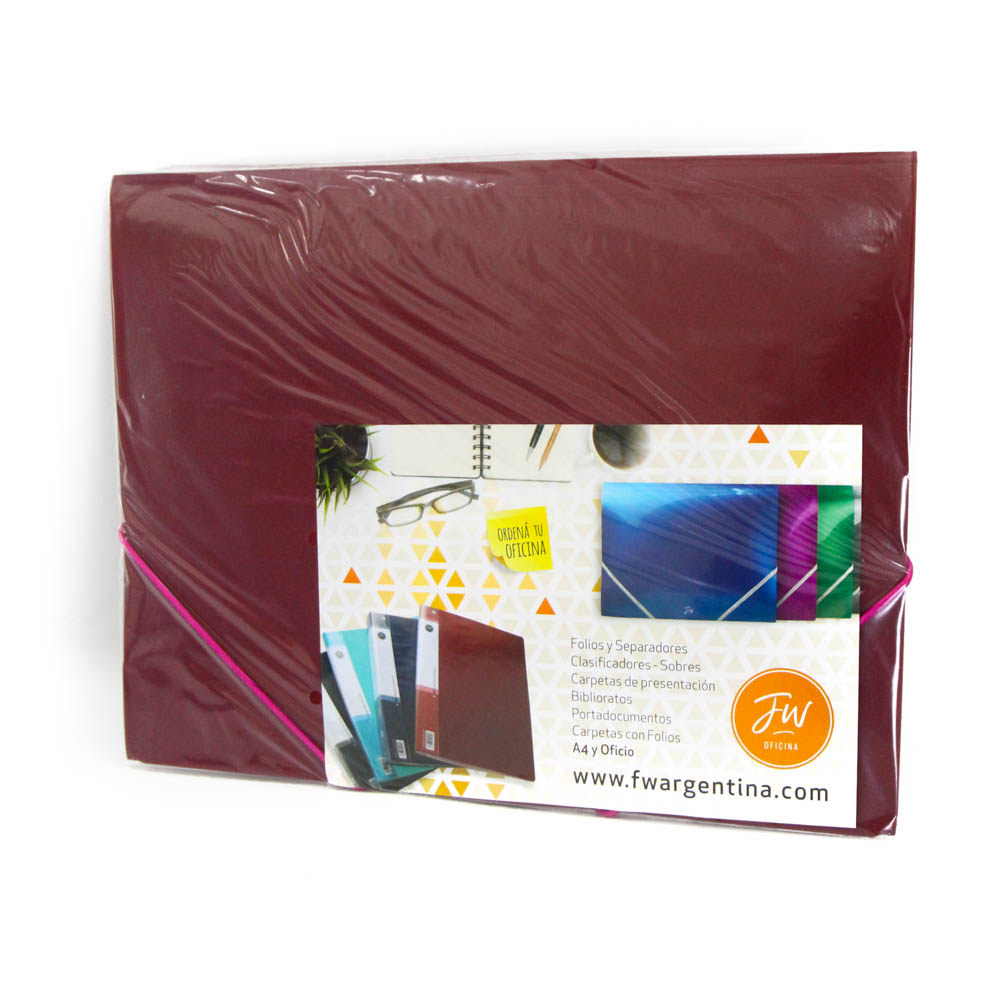 CARPETA 3 SOLAPAS PLASTICA FW A4 C/ ELASTICO ( 340 )