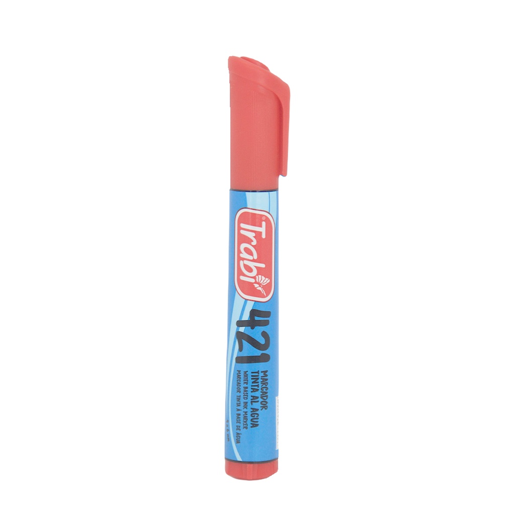 MARCADOR TRABI TINTA AL AGUA ROJO ( 421 PLUS )