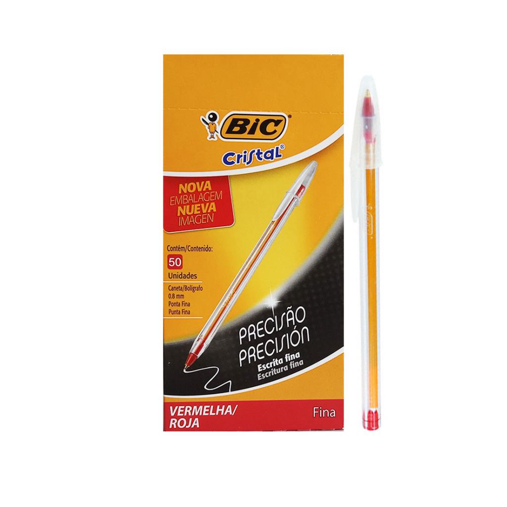 &LAPICERA BIC CRISTAL FINA ROJA 0.8MM