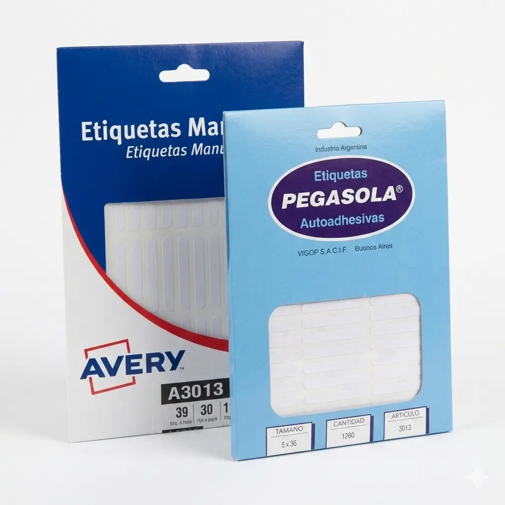 ETIQUETA PEGASOLA / AVERY AUTOADHESIVA 5X36MM X42 / X39 ( A3013 )