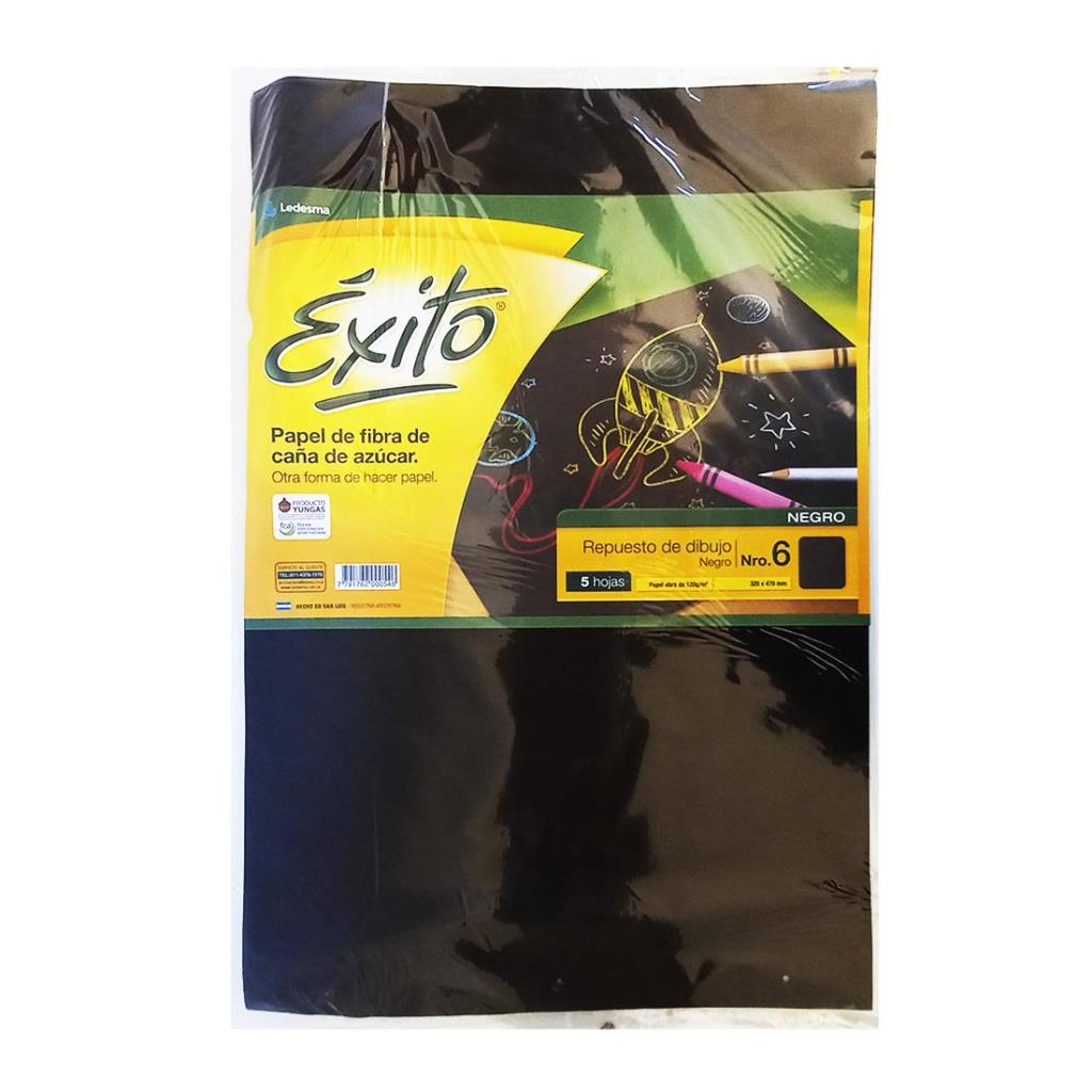 &*REPUESTO DE DIBUJO EXITO Nº6 NEGRO x 5HJS