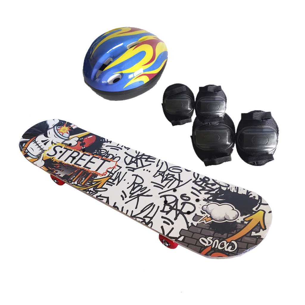 SKATE 70CM C/CASCO Y PROTECCIONES E/BOLSO