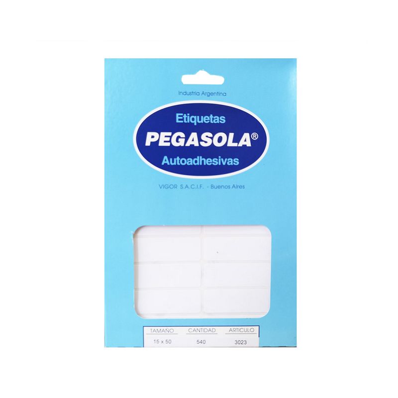 ETIQUETA PEGASOLA / AVERY AUTOADHESIVA 15X50MM X18 / X16 ( A3023 )