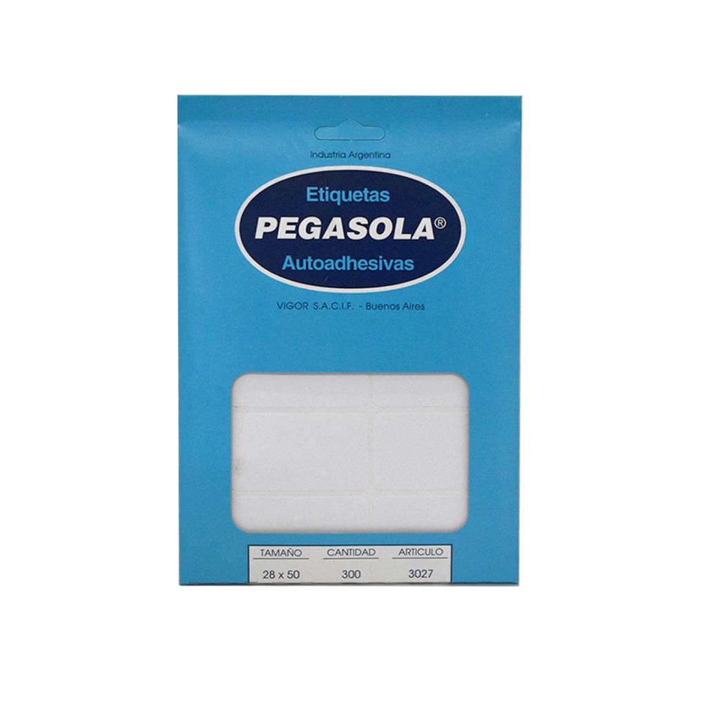 ETIQUETA PEGASOLA AUTOADHESIVA 28MM X 50MM ( 3027 )