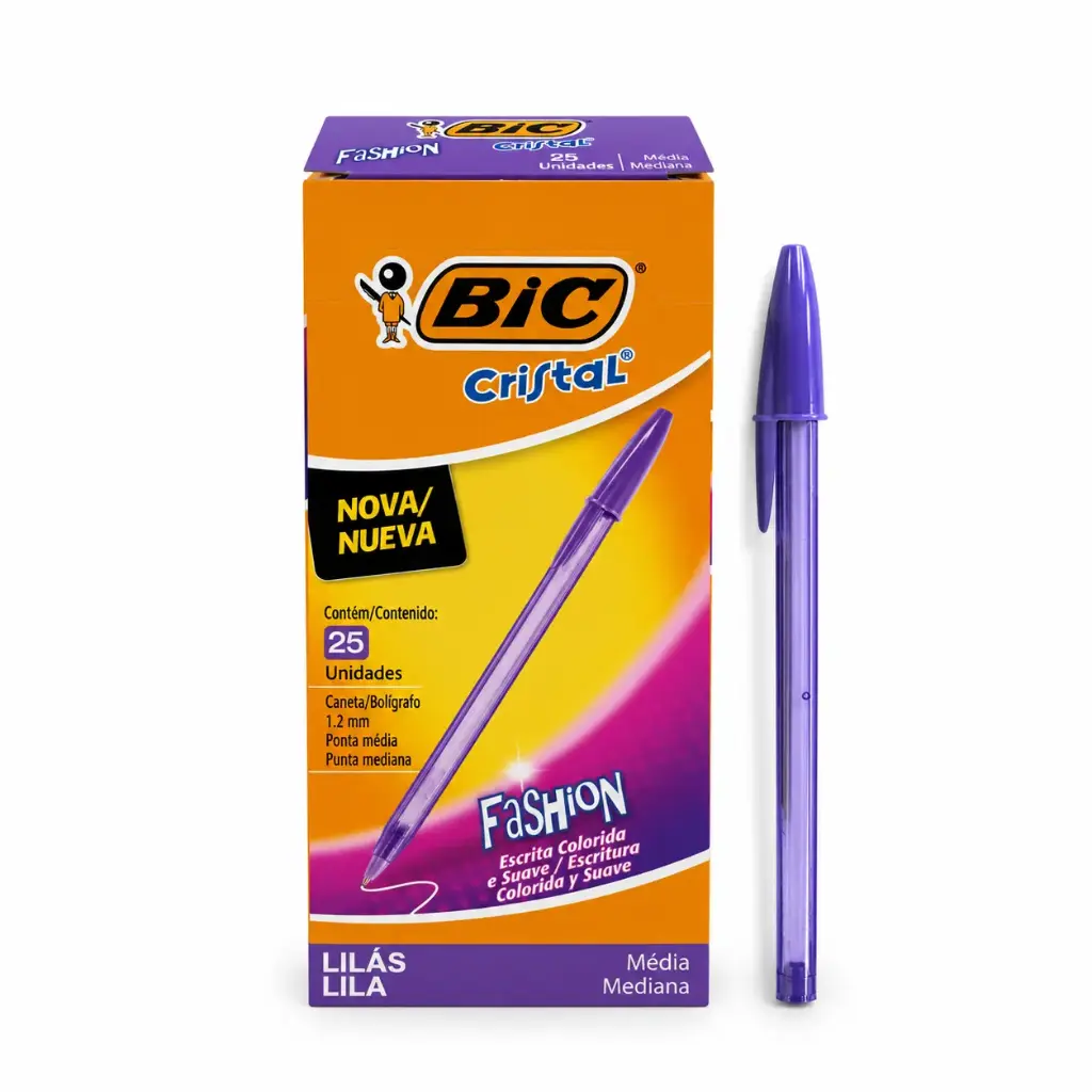 &LAPICERA BIC CRISTAL FASHION LILA 1.2 MM
