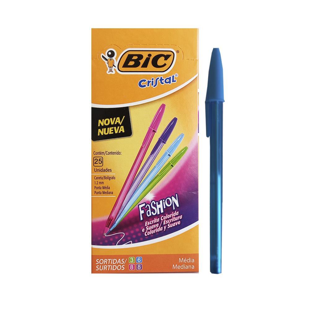 &BOLIGRAFO BIC CRISTAL FASHION TURQUESA 1.2 MM