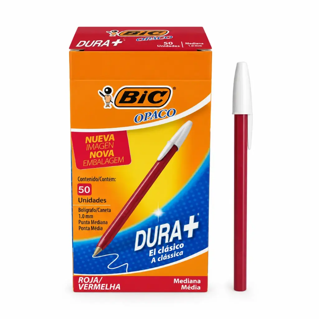 &LAPICERA BIC OPACO ROJA 1MM
