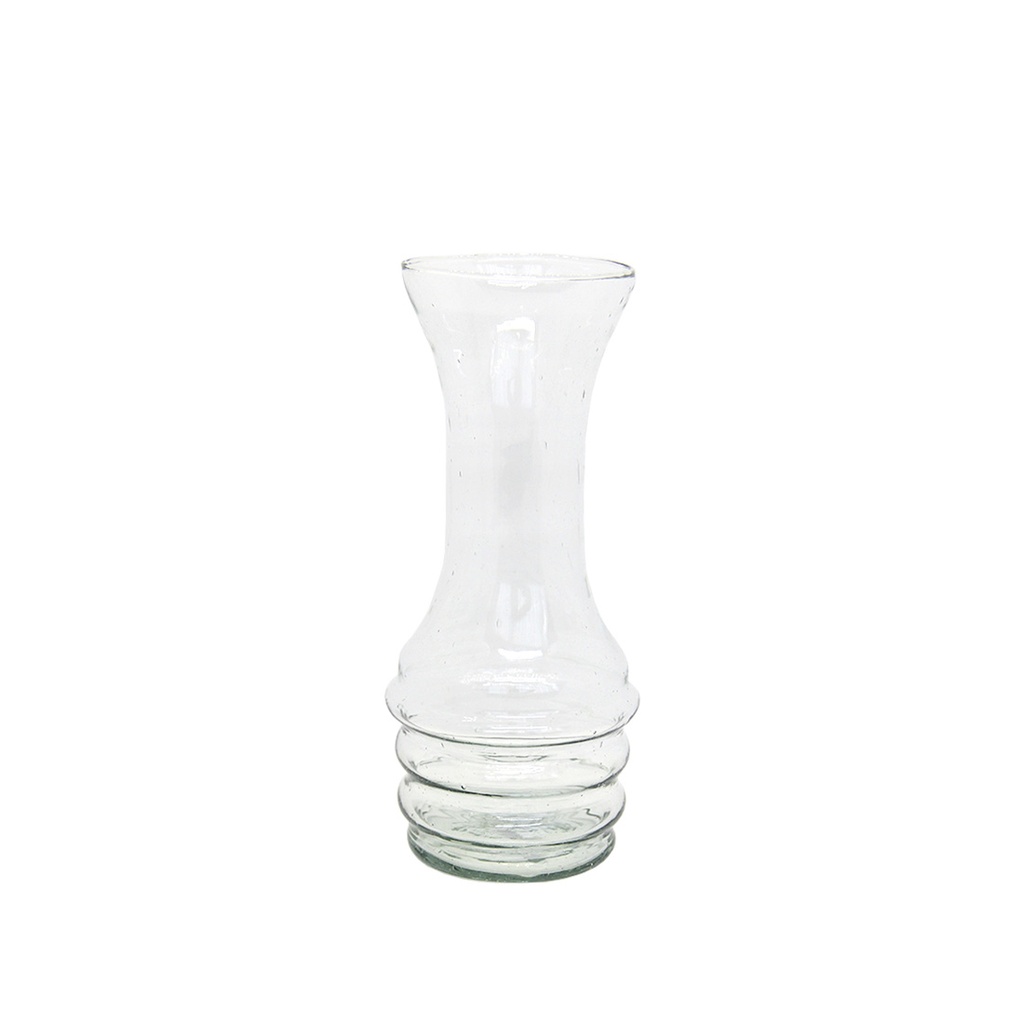 FLORERO VIDRIO C/ FORMA Y ANILLOS 18CM ( VALERIA2 )