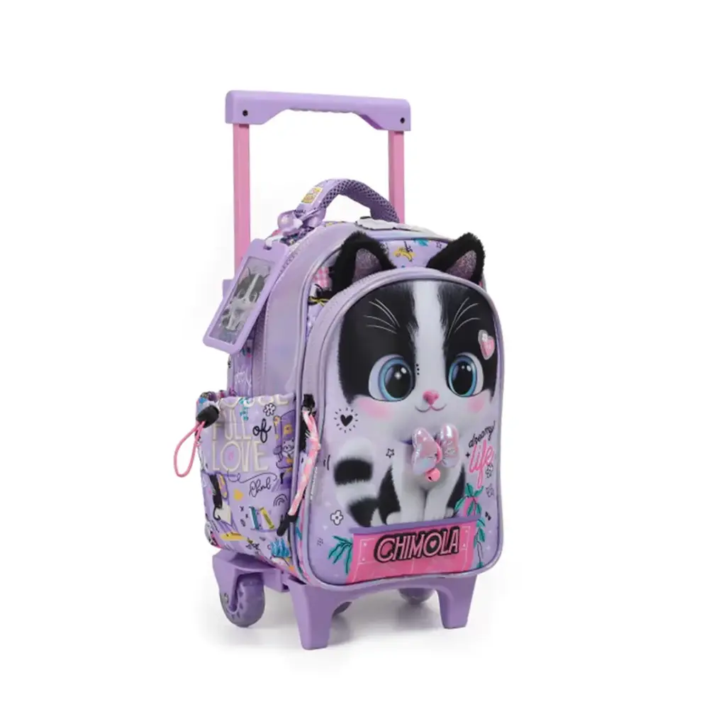 MOCHILA CARRITO GATITO 4 CIERRES 30cm ( BT283 ) 