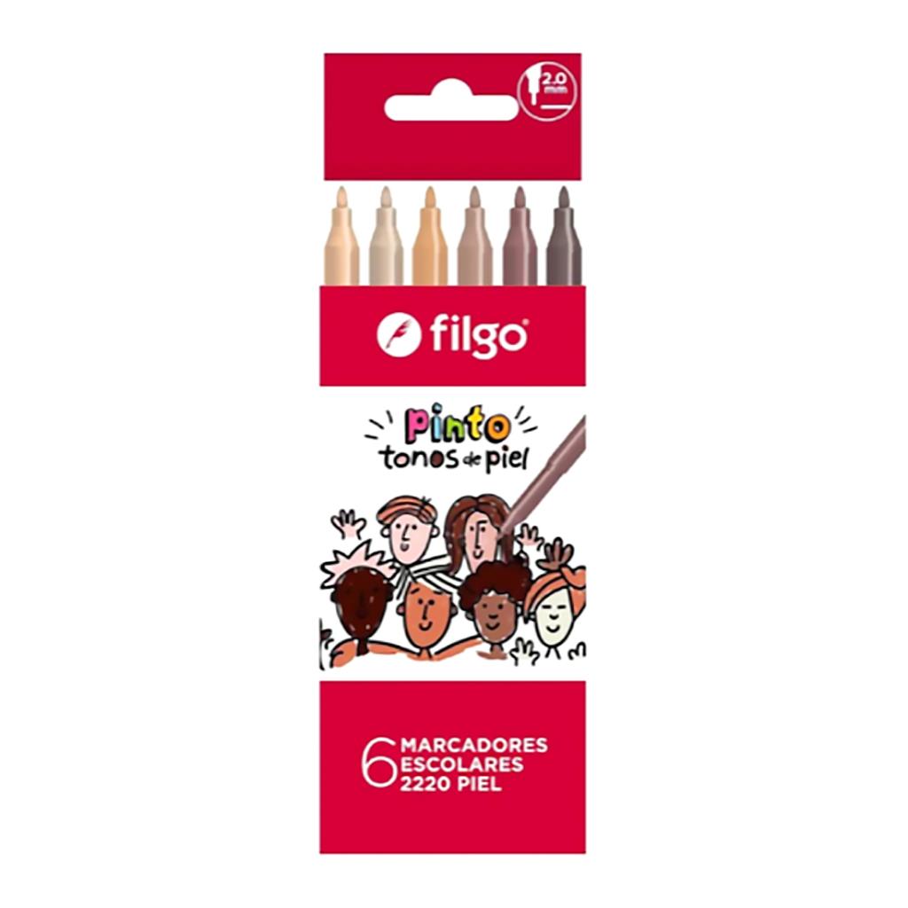 MARCADOR COLOR TONOS DE PIEL X6 E/ CJ ( CM2220-E6-PIEL )