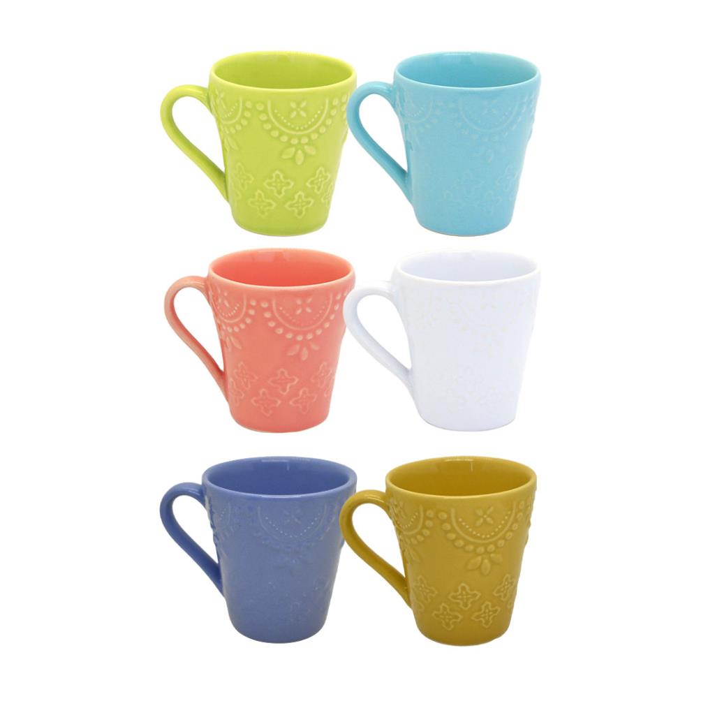 TAZA CERAMICA CONICA LABRADA 280CC
