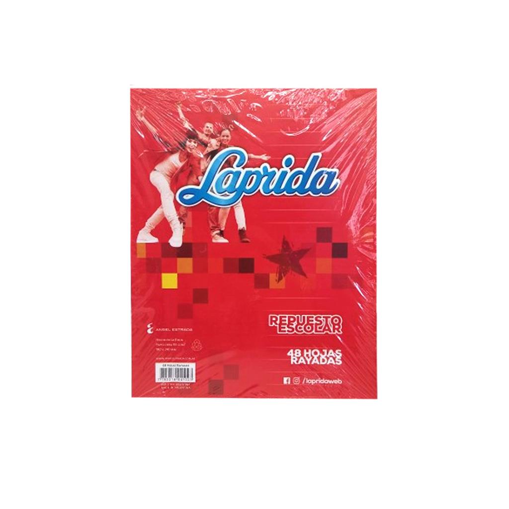 REPUESTO DE HOJAS LAPRIDA x 48HJS RAYAD