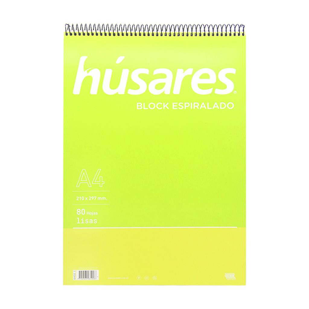 BLOCK HUSARES A4 C/ESPIRAL X80HJS LISO ( 6402 )