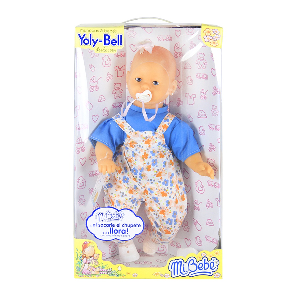BEBE LLORA C/ CHUPETE YOLY-BELL E/ CJ ( 1186 )