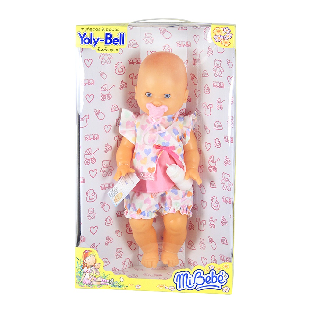 BEBE C/ CHUPETE Y MAMADERA YOLY-BELL E/ CJ ( 1291 )