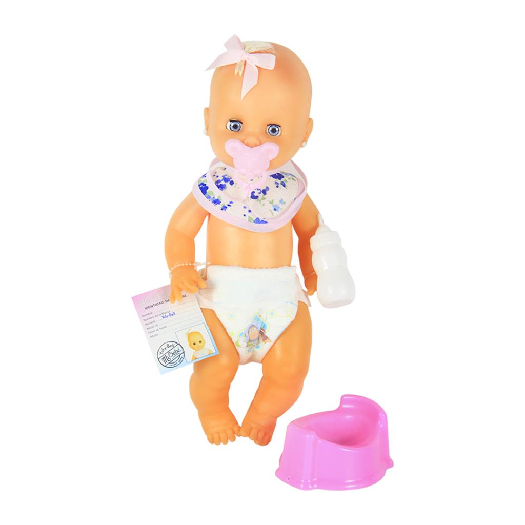 BEBE C/ PAÑAL, MAMADERA Y PELELA E/BO ( 124 )