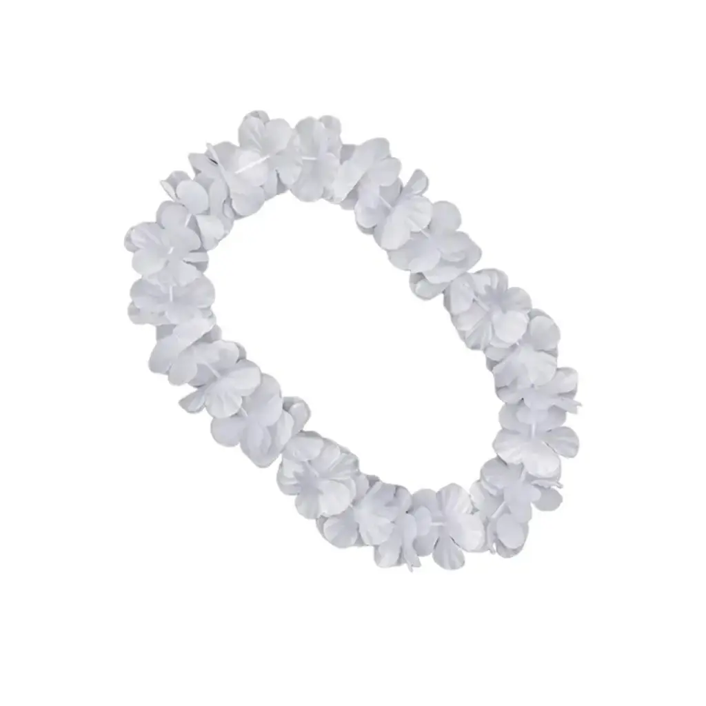 COLLAR HAWAIANO BLANCO C/ LUZ LED ( YJ0735 )