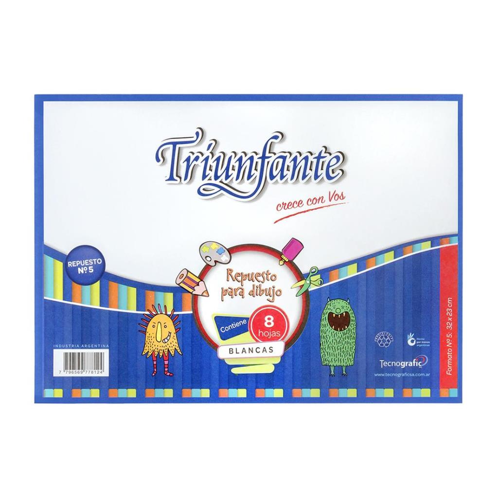 REPUESTO DIBUJO TRIUNFANTE N°5 BLANCO E/BO 8HJS