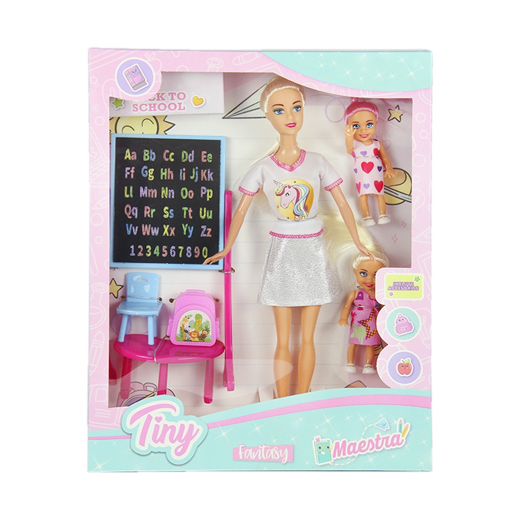 MUÑECA TINY MAESTRA C/ ACCESORIOS (53409)