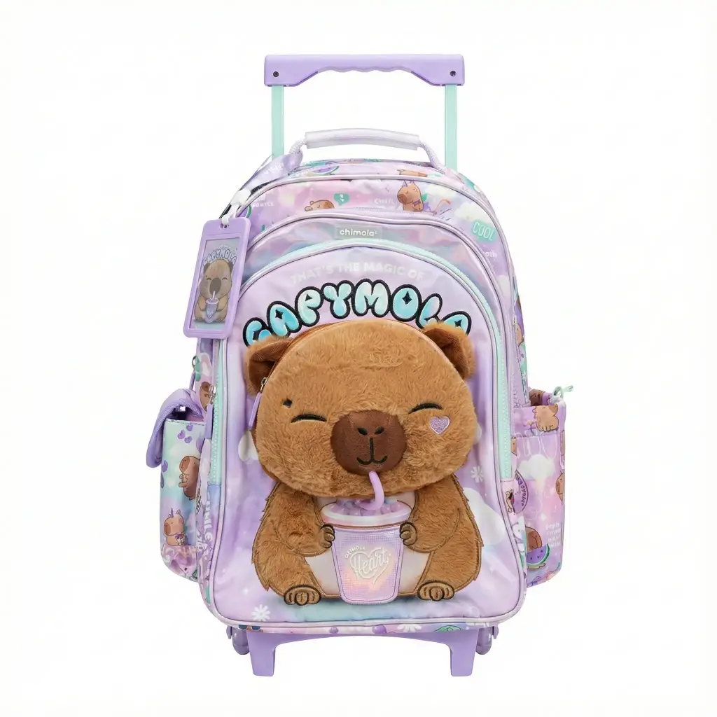 MOCHILA CARRITO CAPIBARA 3 CIERRES 40CM ( BT293 ) 