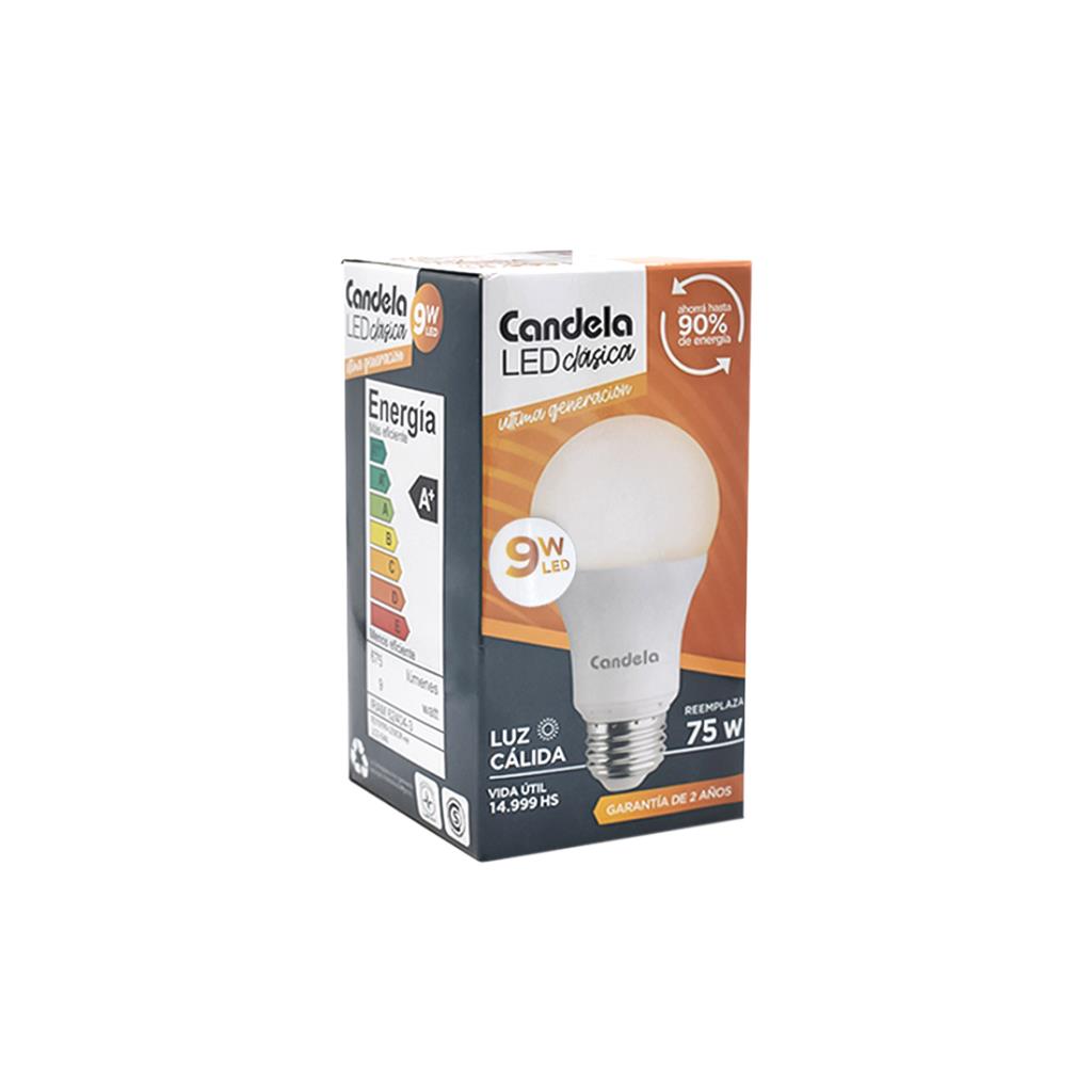 LAMPARA LED CANDELA 9W LUZ CALIDA ( 6519 )