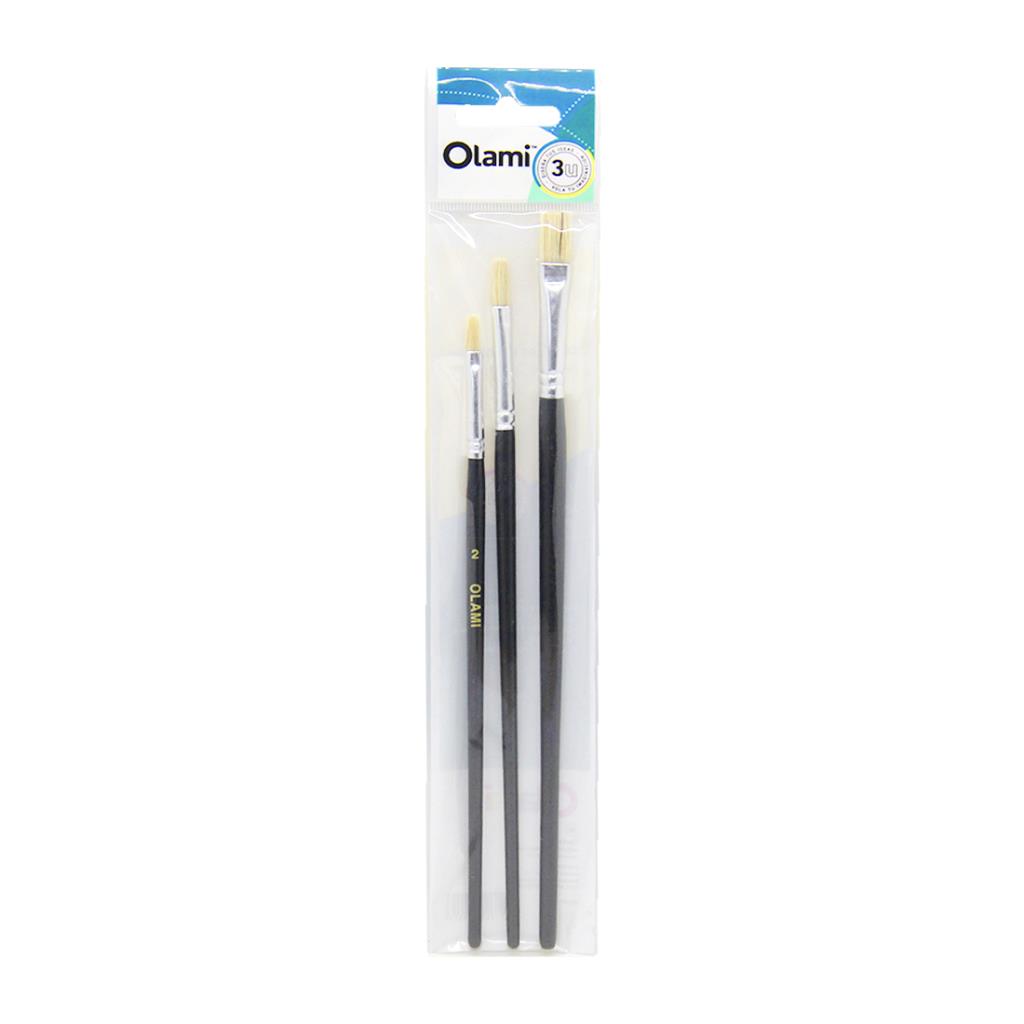 PINCEL PELO DE CERDA OLAMI X3 E/ BO ( PI 303 )