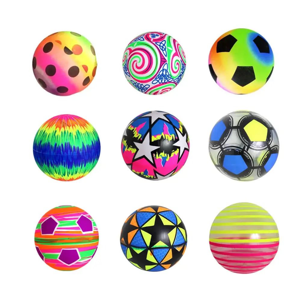 PELOTA GOMA MULTICOLOR TRANSPARENTE 13-15CM ( ZX-57 / ZX-58 )