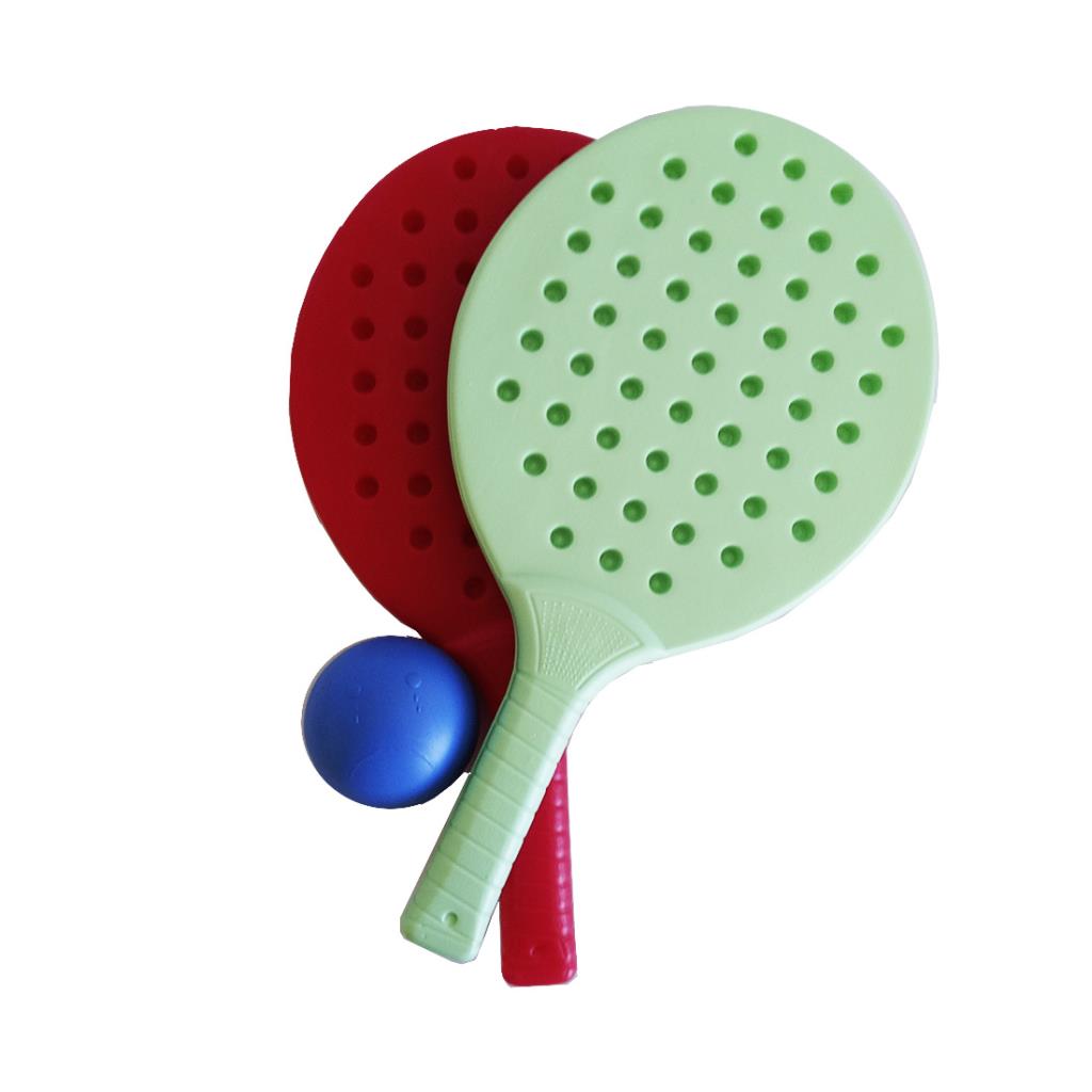 PALETA PLASTICA 40CM X2 C/ PELOTA E/RD